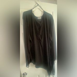 Plus Size Jamie Nicole Collection Dressy Black Blouse